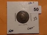 Semi-Key 1867 Indian cent in Good