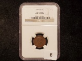 Good Looking Semi-key 1912-S NGC-slabbed Wheat cent in About Uncirculated 53