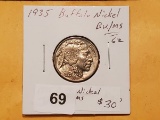 1935 Buffalo Nickel in Mint State BU