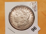 1889 Morgan Dollar in AU+