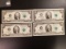 Four Crisp, low serialized Two dollar Star Replacement notes