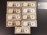 Group of nine Silver Certificates