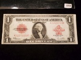 Lovely Large Size 1923 One Dollar US Note Red Seal