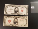 Two $5 Red Seal Notes