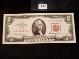 Crispy Uncirculated 1963-A Two Dollar Red Seal