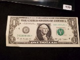 Error note. 2009 One dollar Star Note