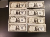 Group of eight Silver Certificates