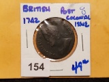 Cool British 1742 half-penny