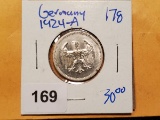 Germany 1924-A 1 mark