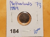 Cool little 1884 Netherlands 1/2 cent