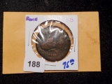 Half dollar sized bronze Roman coin
