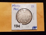 1905 Mexico 50 centavos