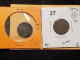 Two Semi-key Indian cents