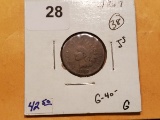 Semi-Key 1867 Indian Cent in Good