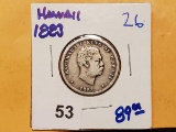 Here's a cool one! 1883 Hawaii 1/4 dollar
