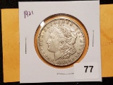 1921 Morgan Dollar in About Uncirculated