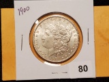 1900 Morgan Dollar in About Uncirculated