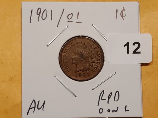 Tough Variety! 1901/01 Indian Cent RPD in AU