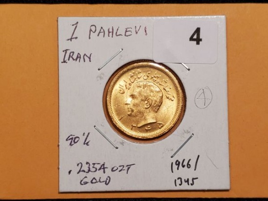 GOLD! Iran 1 Pahlavi from 1966 or 1345