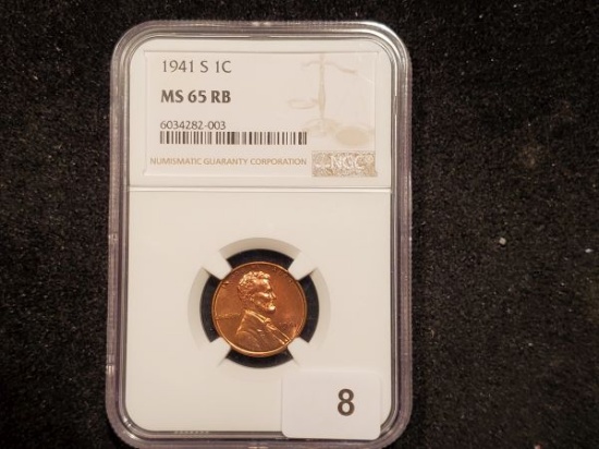 NGC 1941-S Wheat Cent in MS-65 Red-Brown