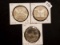 Three different 1991 Russia 3 and 5 roubles