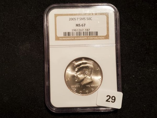 NGC 2005-P SMS Kennedy Half Dollar in MS-67