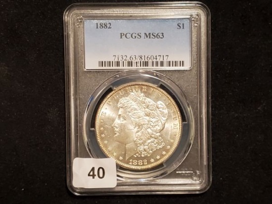 PCGS 1882 Morgan Dollar in MS-63