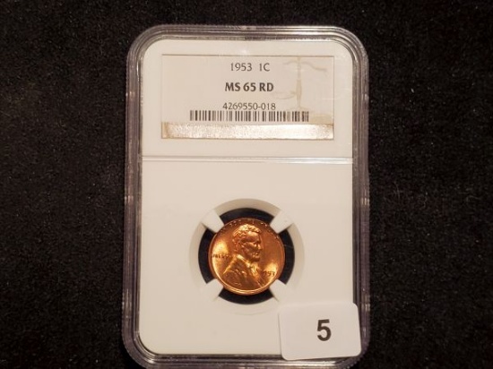 NGC 1953 Wheat Cent in MS-65 RED