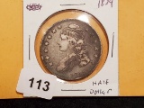 1834 Capped Bust Half Dollar in Fine- details