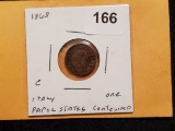 1868 Italy Papal States One centesimo