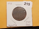 1878 Sweden 5 ore