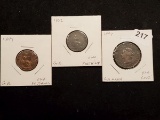 1897 Farthing, 1862 farthing and 1897 Canada cent