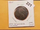 1864 New Brunswick Canada one cent