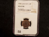 NGC 1884 Great Britain 1/4 pence in MS-62 Brown