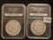 Two Slabbed New Orleans Mint Marked Morgan Dollars