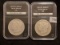 Two Slabbed New Orleans Mint Marked Morgan Dollars