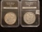 Two Slabbed New Orleans Mint Marked Morgan Dollars