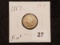 1867 Three Cent Nickel in Fine plus