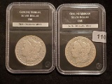 Two Slabbed New Orleans Mint Marked Morgan Dollars