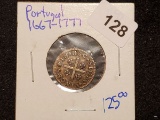 ***SILVER 60 REIS FROM PORTUGAL MINTED FROM 1667-1777.