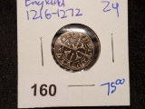 Medieval English Coin 1216-1272 Henry III Silver Penny Short Cross London