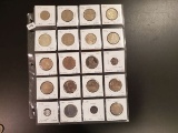 Full sheet (20 coins) World Coins