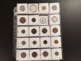 Two Sheets of World coins