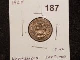 1929 Venezuela 5 centimos