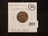 1863 Civil war token