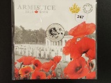 2018 SILVER CANADIAN TEN DOLLAR COIN THAT CELEBRATES ARMISTICE DAY