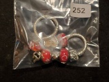 sterling silver pandora bracelet with Murano beads