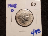 1908-O Barber Quarter