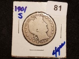 1901-S Barber Half Dollar