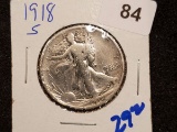 Better Date 1918-S Walking Liberty Half Dollar